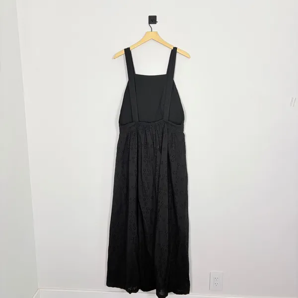 Black Eyelet Maxi Dress with Cross-Back Straps NWT - Image 7