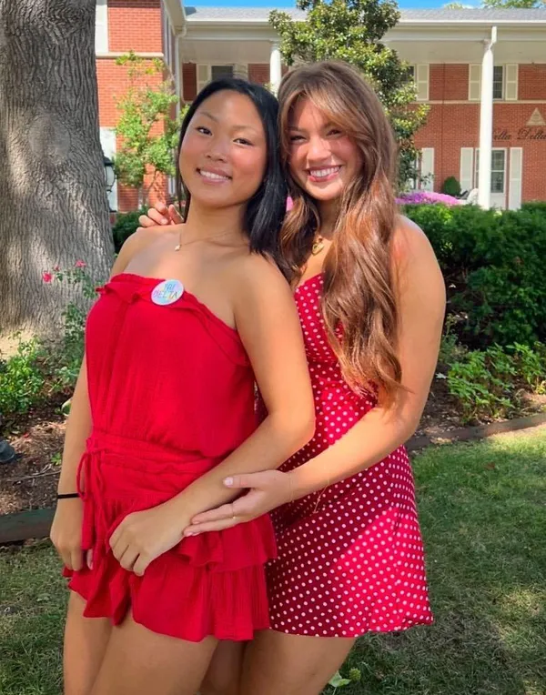 Red Ruffle Strapless Romper Size M - Image 2