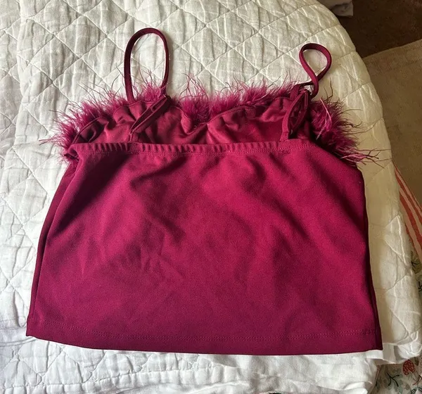 Feather tank top Pink Size L - Image 2