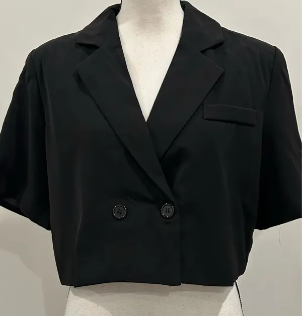 Dazy Cropped Blazer Black Size XL - Image 2