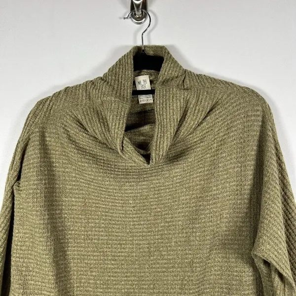 Free‎ People We The Free Turtleneck Sweater Olive Green Ribbed Women’s Size XS - Image 3