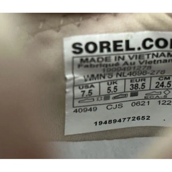 Sorel Women’s Sneakers Size 7.5 Kinetic Impact Strap Gray Mesh Slip On Shoes - Image 3