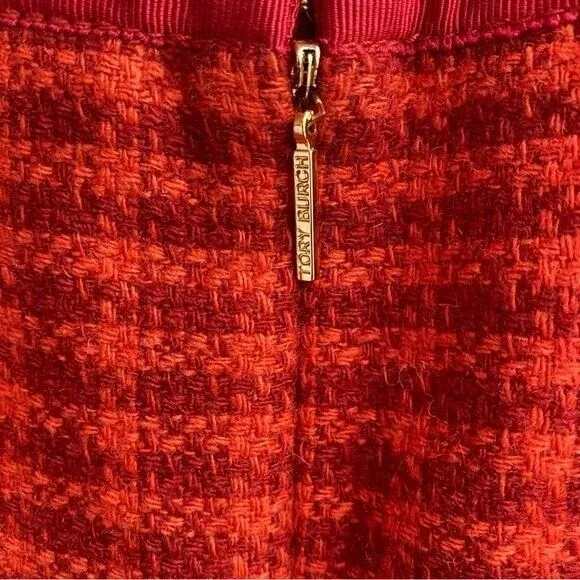 Tory‎ Burch Wool Pencil Skirt Cornelia Plaid - Image 4