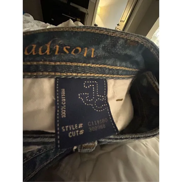 NEW JC Madison Embroidered Bootcut Jeans Vintage Western 29 - Image 5