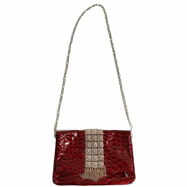 White House Black Market‎ Patented Red Shoulder Bag - Image 2