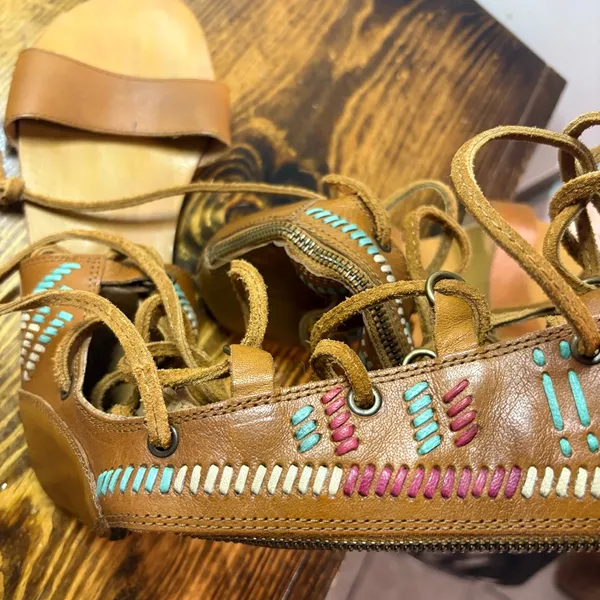 Free People Bellflower Tall Lace Up Gladiator Sandals Size‎ 39 (8.5) - Image 5