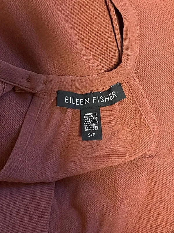 Eileen Fisher Halter Maxi Dress in Rust Brown - Image 9