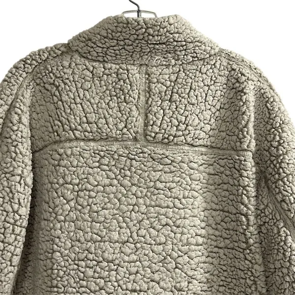 Elodie Women's Gray Sherpa Fleece 1/4 Zip Pullover‎ Jacket L - Image 13