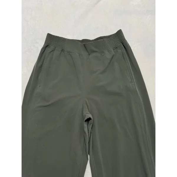 Lululemon Women's Green Stretch Woven Wide Leg High Rise Pants Size Medium - Image 3