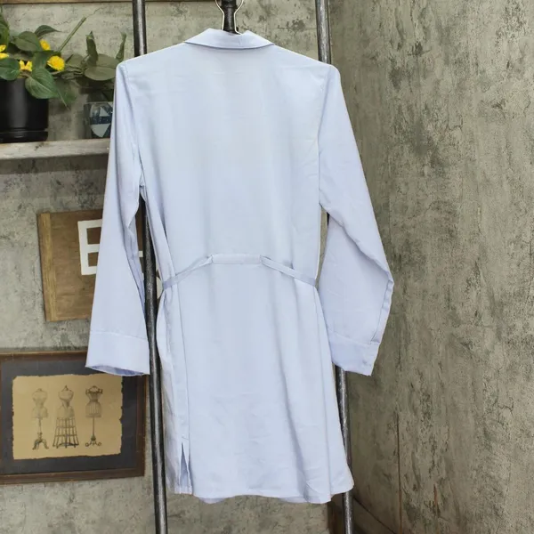 NWT State of Day Womens Silk Touch Self-Tie Robe 100180215MS Eventice Blue XS - Image 3