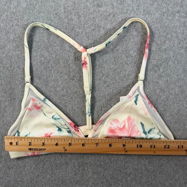 PINK Victoria's Secret Women's Small Floral Racerback Bralette Bra Unlined - Image 3