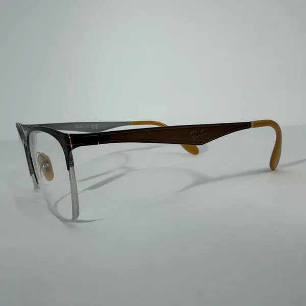 Ray-Ban RB6345 2732 Brown Silver Semi-Rimless Cat‎ Eye Optical Frames 52-17-135 - Image 3