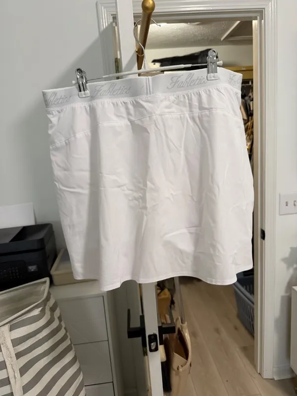 Fabletics White Woven Pocket Skirt with Built-In Short Size X-Large XL - Image 8