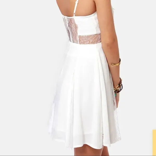 By the Lace-Sides White Lace Dress by Lush Size Small - Image 9
