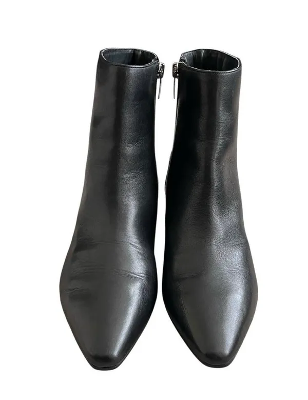Marc Fisher Tammea Pointed Toe Leather Ankle Boots Women’s Size 7 Low Block Heel - Image 2