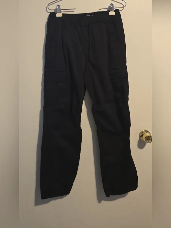 Hollister Wide-Leg Black Cargo Pants - Image 8