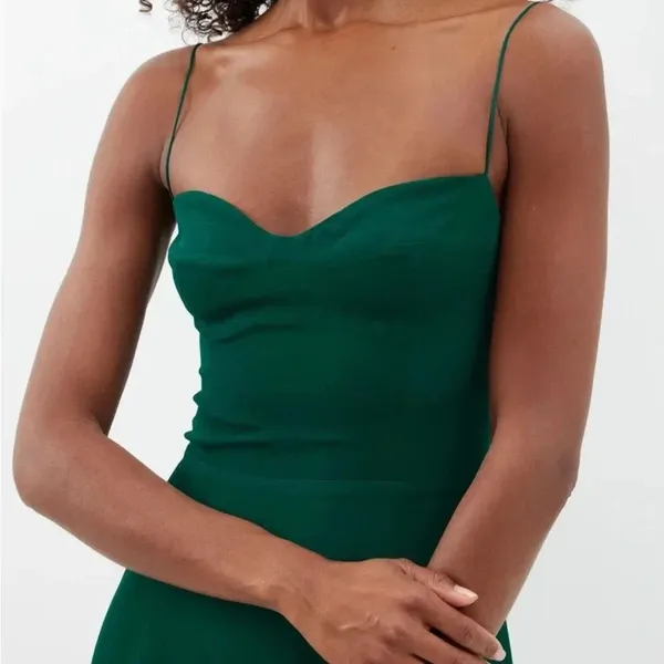 Reformation Juliette Dress Green 4 - Image 3