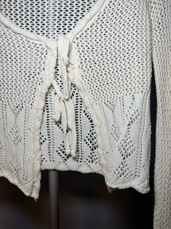 Boutique Crochet Long Sleeve Top - Image 3