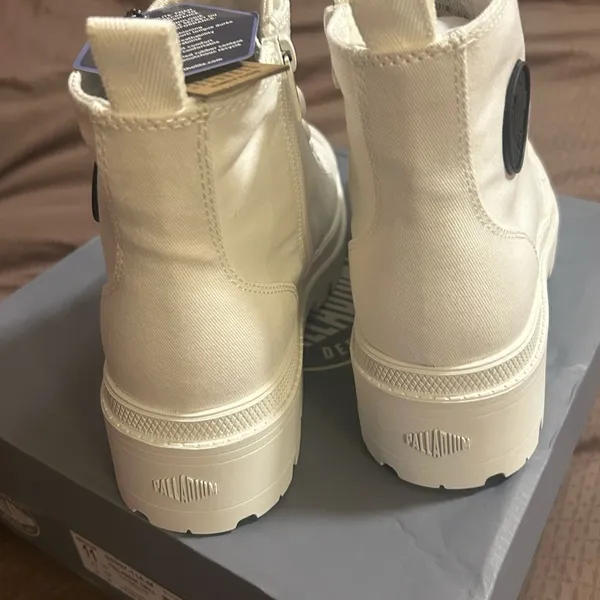 Palladium White Platform Boots - Image 7
