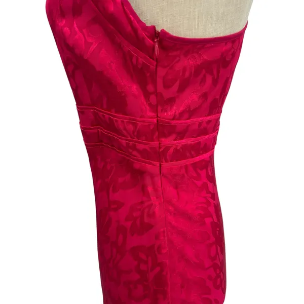 Privacy Please Mia Maxi Dress‎ Slip Maxi Floral Satin Hot Pink Size Small - Image 9