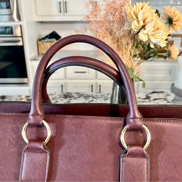 JustFab Bradley Satchel Plum Handbag 👜 - Image 11
