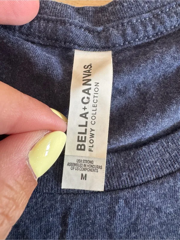 Savannah Bananas Short Sleeve Crop Tee heathered navy blue size medium - Image 2