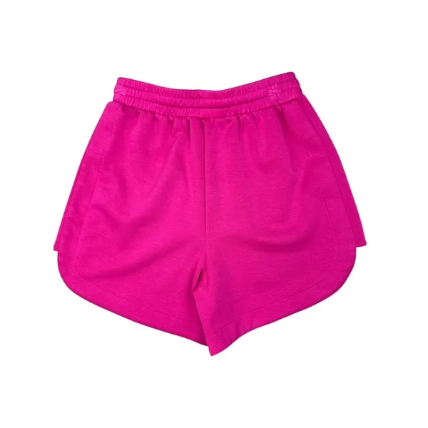 Pink Half Zip Sleeveless Cropped Sweatshirt & High Waisted Shorts Set Size Small - Image 11