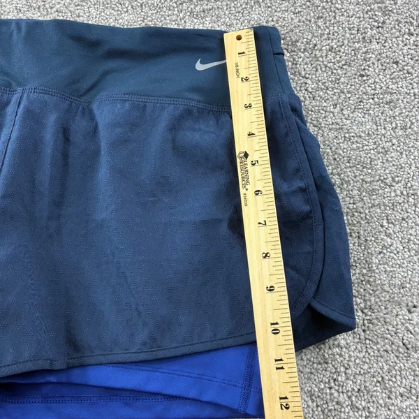 Nike Dri Fit Womens XL Running Short Blue Drawstring Athletic Active Performance - Image 4