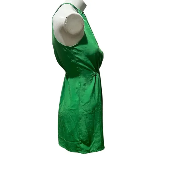 Zara Basic Women's XS Green Halter Neck Mini Dress Standard Casual Summer - Image 3