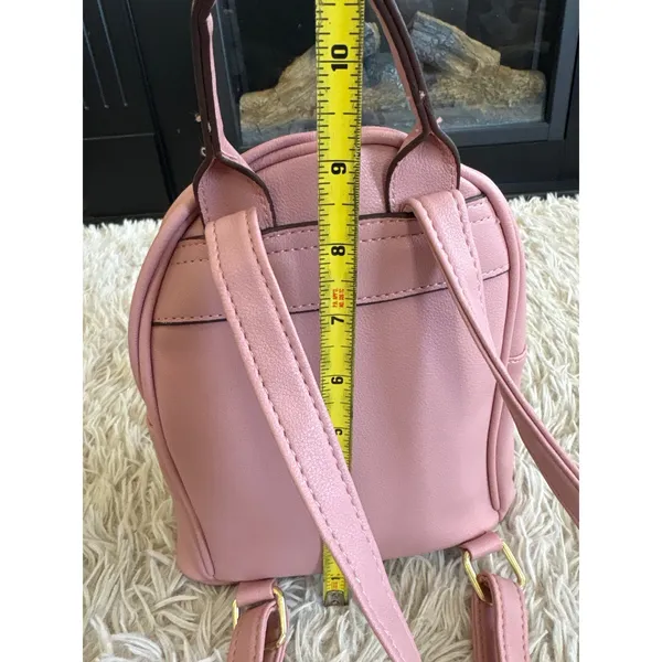 Juicy Couture Pink‎ Mini Backpack Gold Logo Zip Closure Adjustable Straps - Image 4
