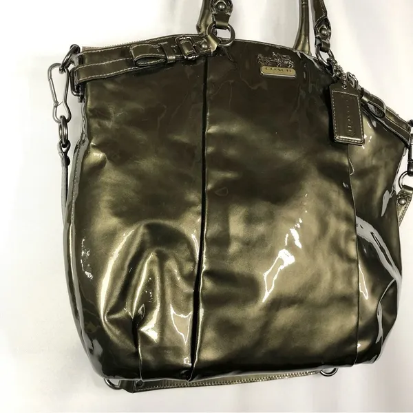 Coach Olive Green Madison Lindsay Large‎ Leather Shoulder Bag - Image 3