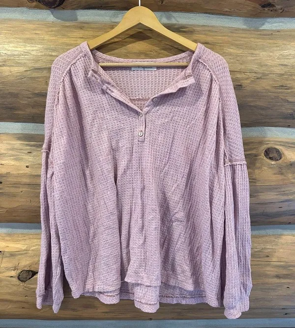 Impressions Pink Waffle Knit - Image 2