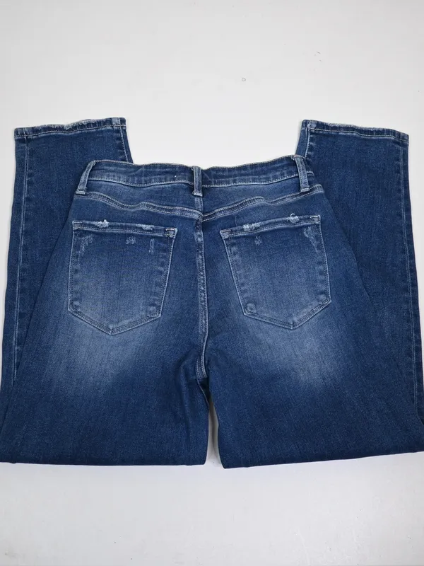 Lovervet by Vervet Women's 26/3 Mid Rise Dark Wash Straight Leg Jean - Image 5