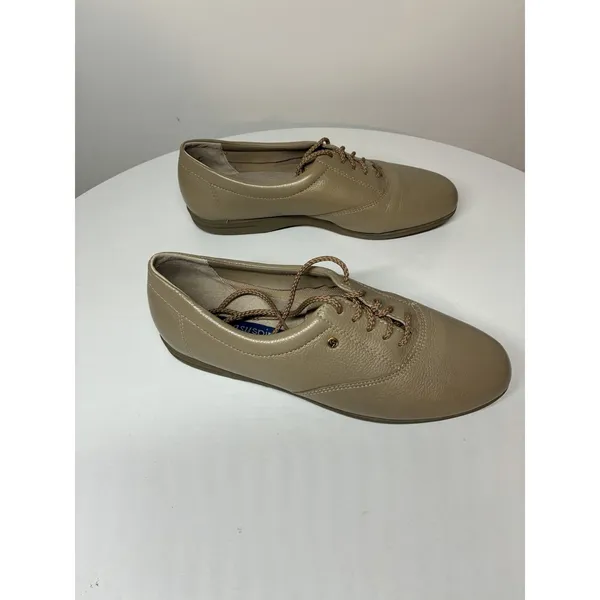 Easy Spirit Women's Motion Lace up Oxford Leather Shoes Size 6.5 Beige - Image 5