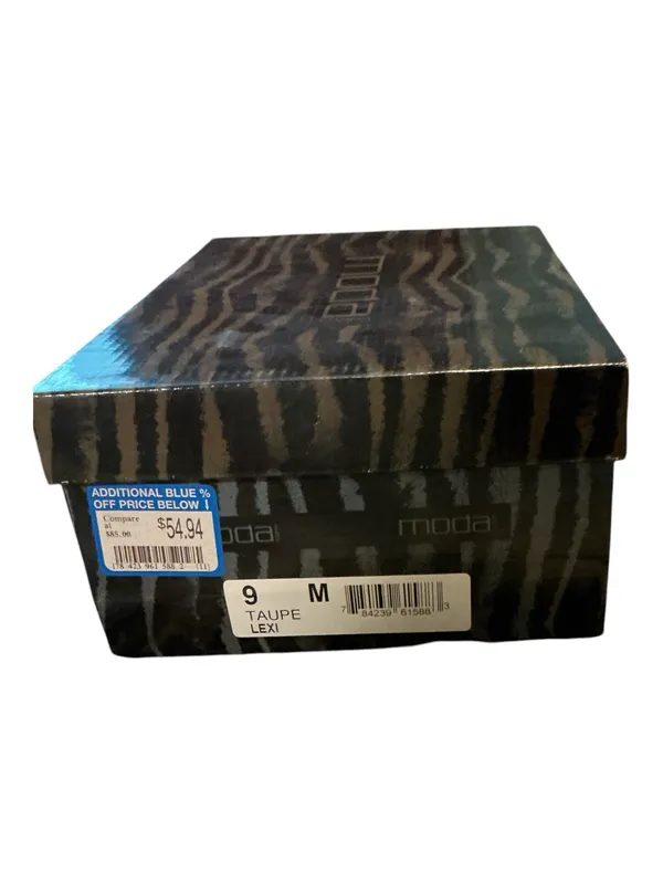 NIB Moda Spana Lexi Taupe Suede & Faux Snakeskin Pump Heels - Size 9M - Image 5