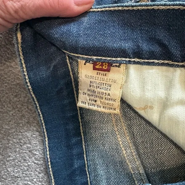 7 For All Mankind Blue Jean Skirt - Size 28 - Image 3