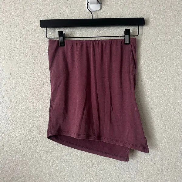 Free People We The Free Lola Side Tube Top with Asymmetric Hem Mauve - Image 4