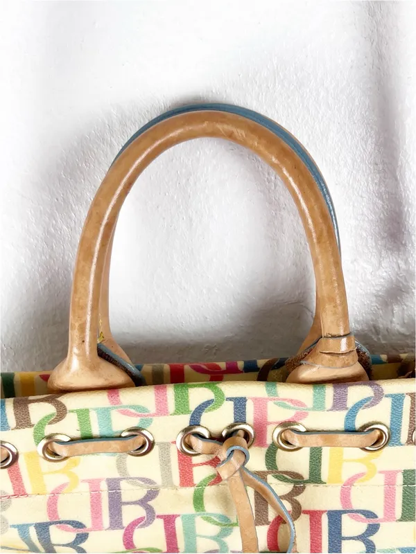 DOONEY & BOURKE Signature Logo Rainbow Zipper Heart Tag Matching Coin Purse Y2K - Image 2