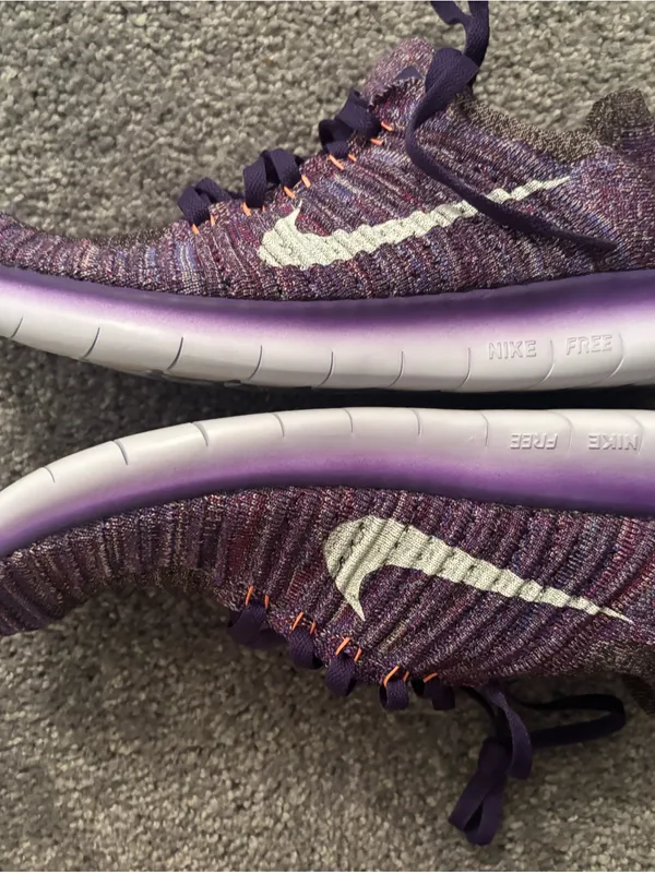 Nike Women's Free Purple Knit Running Sneakers, Size 8.5 - Image 4