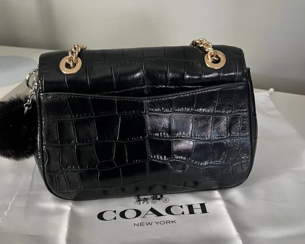 Embossed Crocodile Cassidy Chain Crossbody/Shoulder Bag - Image 3