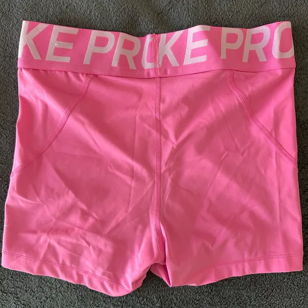 Nike Women's Bright Pink Athletic Shorts - Image 2