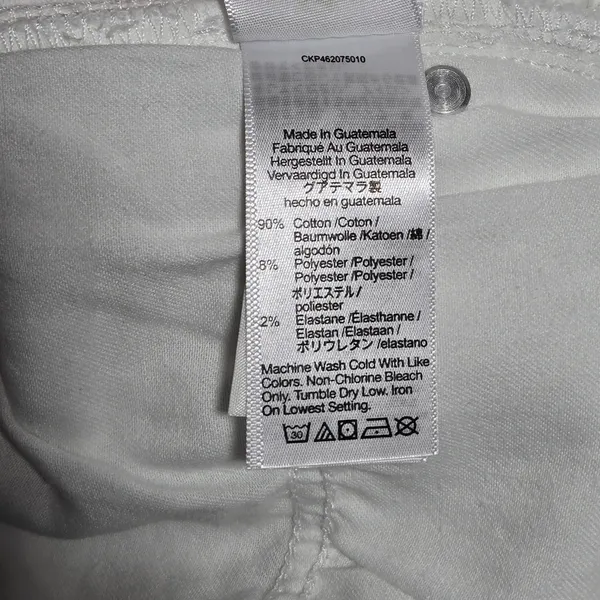 J Crew Mid Rise Short White‎ Denim Cutoff Frayed Hem Size 32 - Image 6