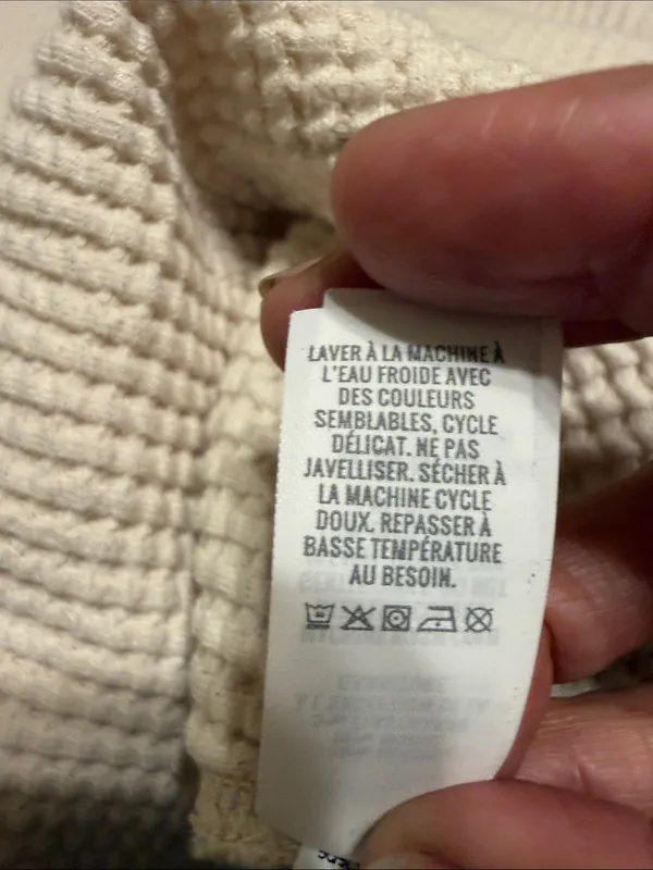 Offline by aerie Cream Waffle Knit Crew Sweater L - Image 9