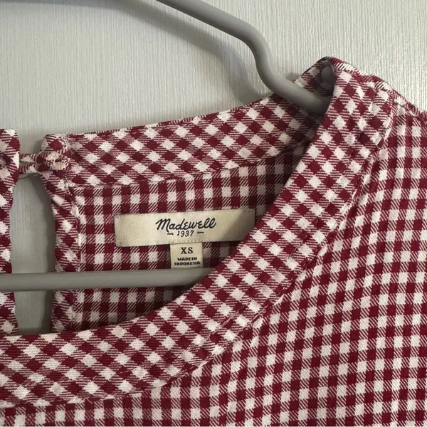 Madewell‎ Gingham Shirt Dress Size XS - Image 4