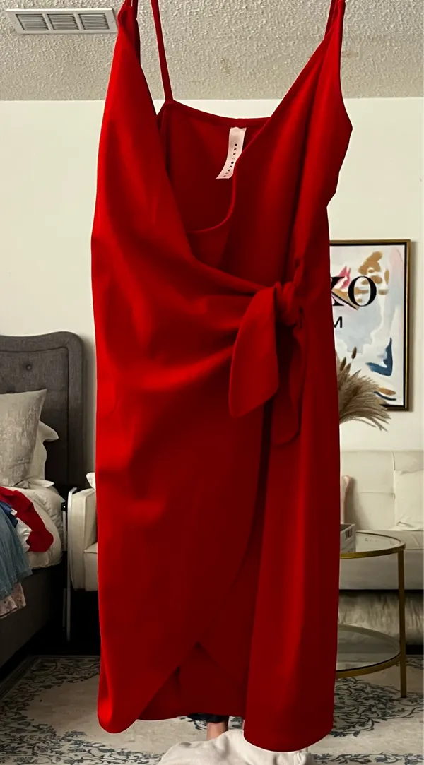 Blue blush red mini dress - Image 2