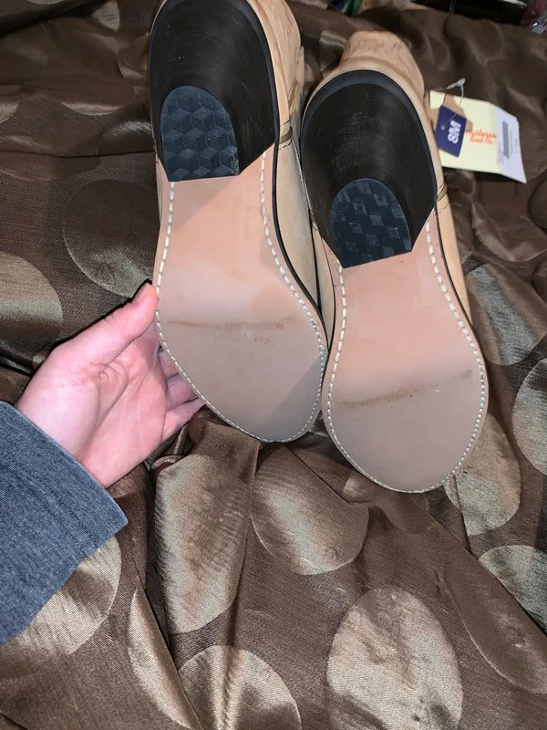 Tan Leather Point Toe Cowgirl Boots - Image 3