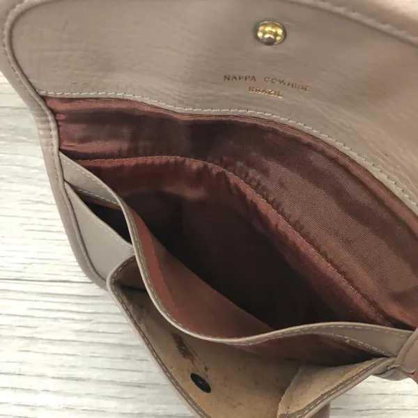 Mundi Leather Small Coin Wallet Clutch Pouch Taupe Brown - Image 7