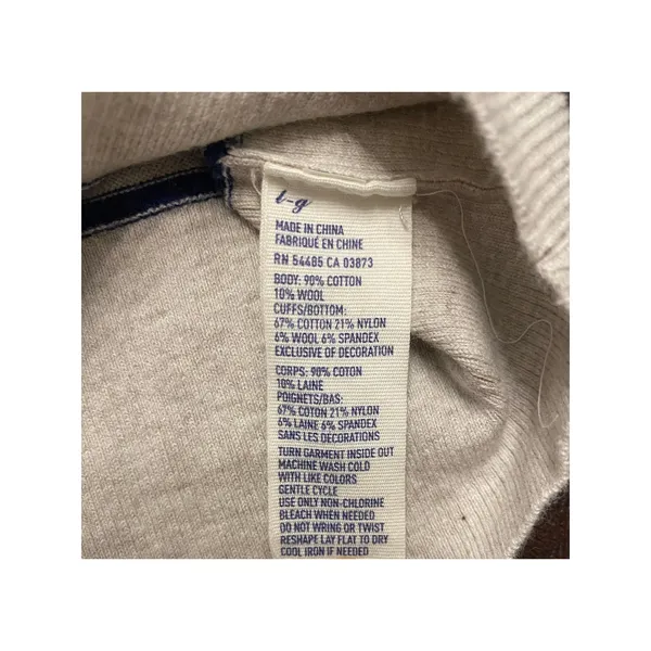 Vintage 2009 American Eagle Blue Stripe Boat Neck Sweater Top L - Image 7