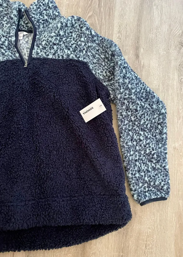 NWT two Toned Fleece Pullover Jacket XL - Image 4