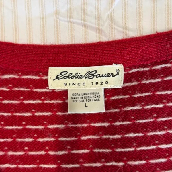 vintage 90s cottage Eddie Bauer Knit Sweater Vest Lambswool Nordic Fair Isle - Image 2